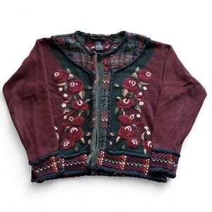 eagles Eye cardigan  size m cottage core eclectic grandma